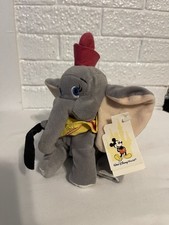Walt Disney World Parks Dumbo the Flying Elephant Bean Bag Plush w/ Feather NWT