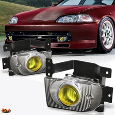 For 92-95 Honda Civic 4Dr OE Style Amber Lens Front Bumper Fog Light/Lamp+Switch