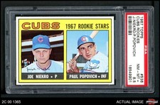 1967 Topps #536 Joe Niekro / Paul Popovich Cubs RCs RC PSA 8.5 - NM/MT+