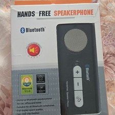 Bluetooth Hands-Free Car Speakerphone, Full Duplex, Sun Visor Clip, Universal