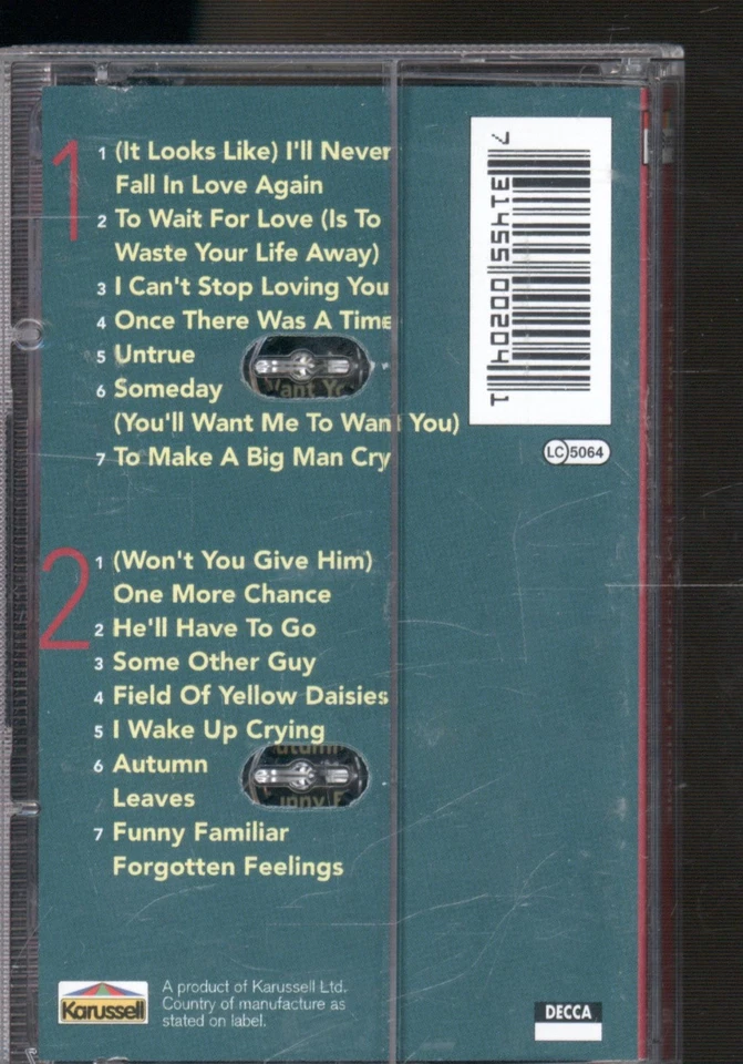 Tom Jones I'm Coming Home cassette Europe Deram 1993 cassette 5500204 - Image 2 of 2