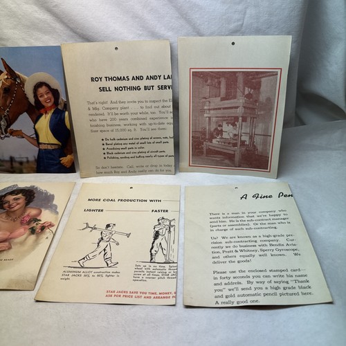 8 Vintage 4 KO Munson Pin-up Girls Salesman Samples Sayings Armstrong - Picture 6 of 8