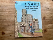 Castles of the World Coloring Book, A G Smith, Dover Publications, 1986, Vintage