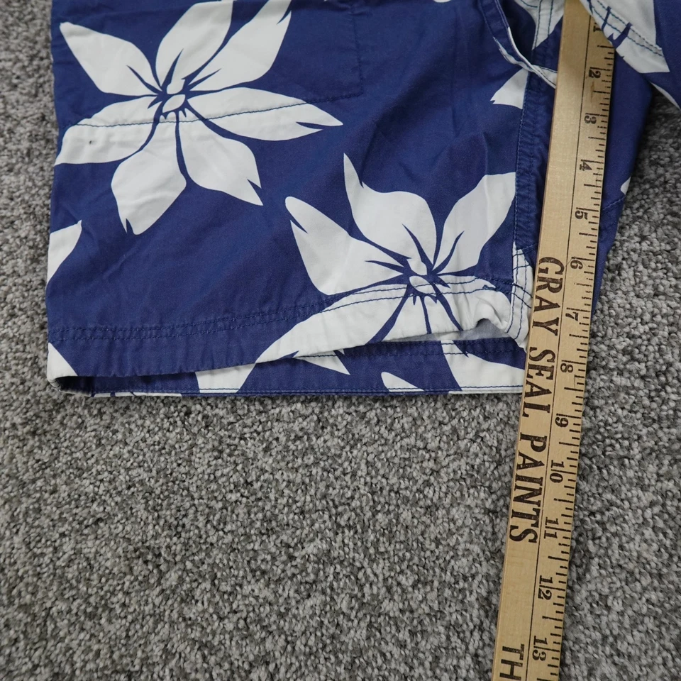 Pantalones Cortos Relwen Para Hombre 32 Azul Blanco Flora Surf Fatiga Floral Cordón Hawaiano Foto 4 de 4