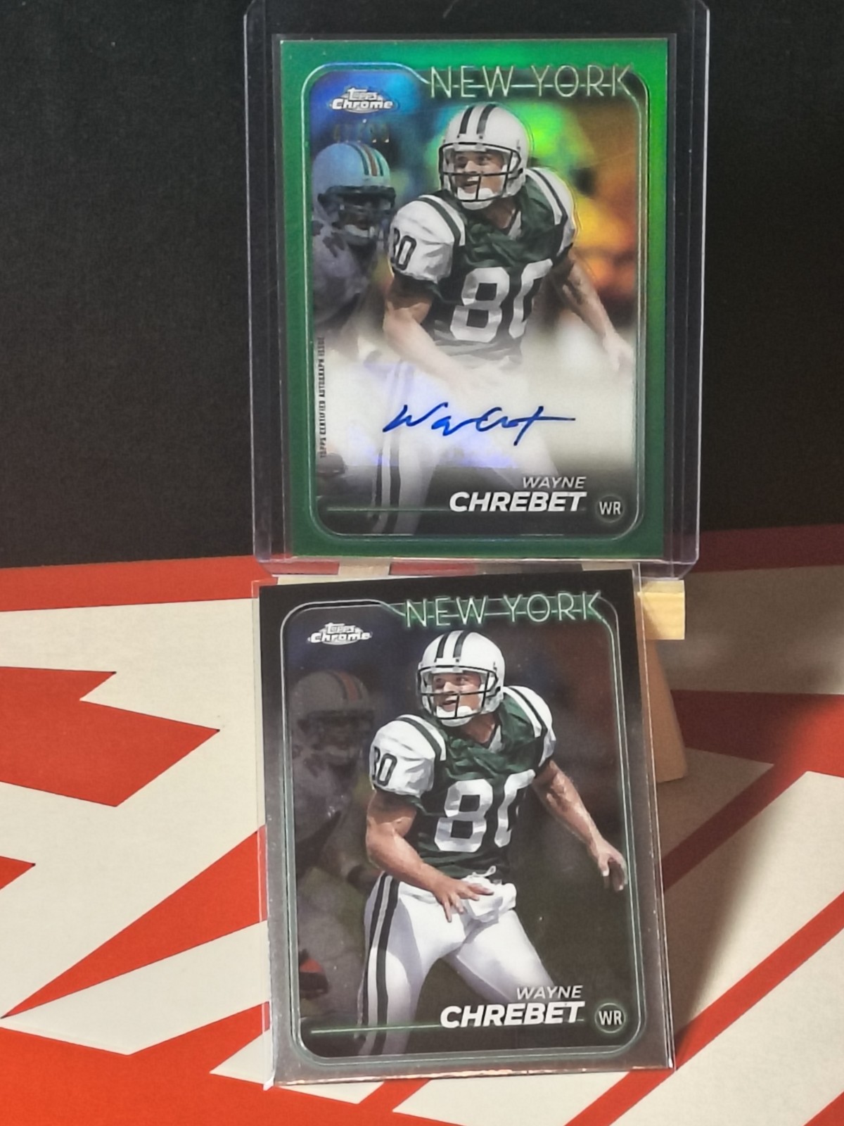 2024 Topps Chrome Green Refractor /99 Wayne Chrebet #BA-WCH Auto Color Match 