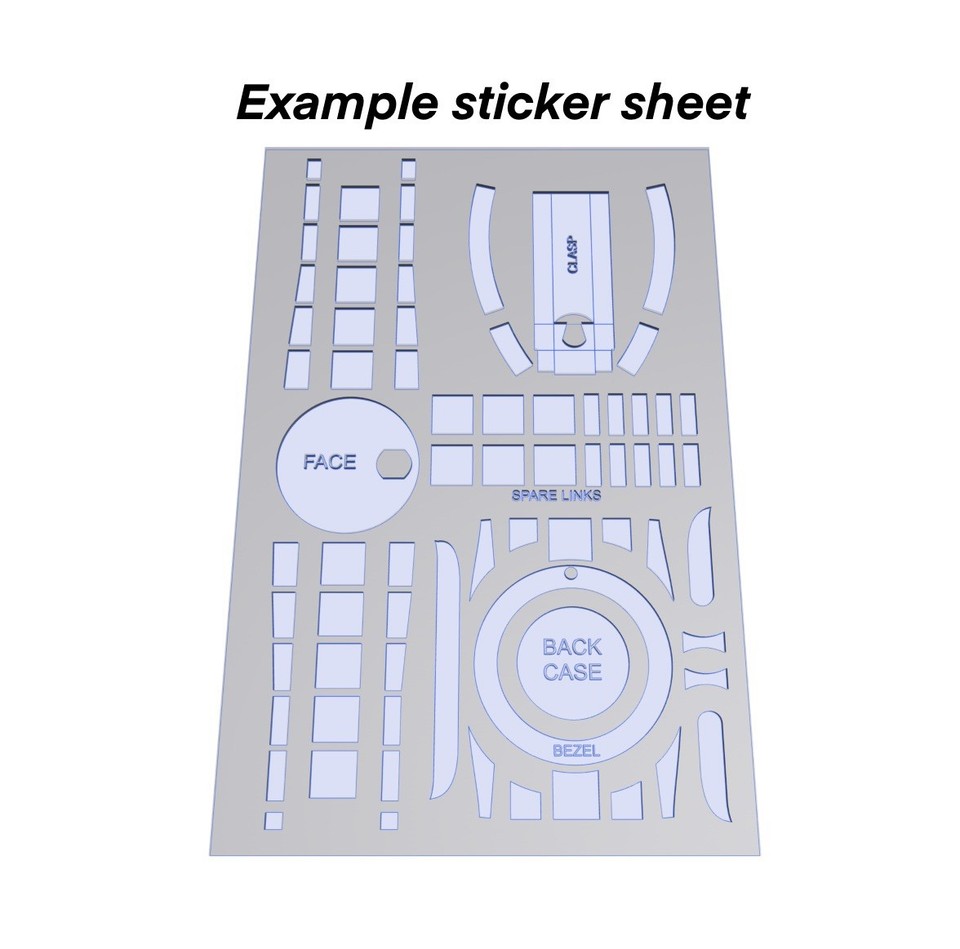 Full Watch Protection Sticker Kit for Rolex Submariner 41mm Gold Nov ...