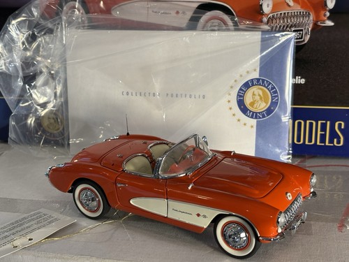Franklin Mint 1957 Chevy Corvette Fuelie Fiberglass Edition, 1/24 Scale Box USA - Picture 8 of 9