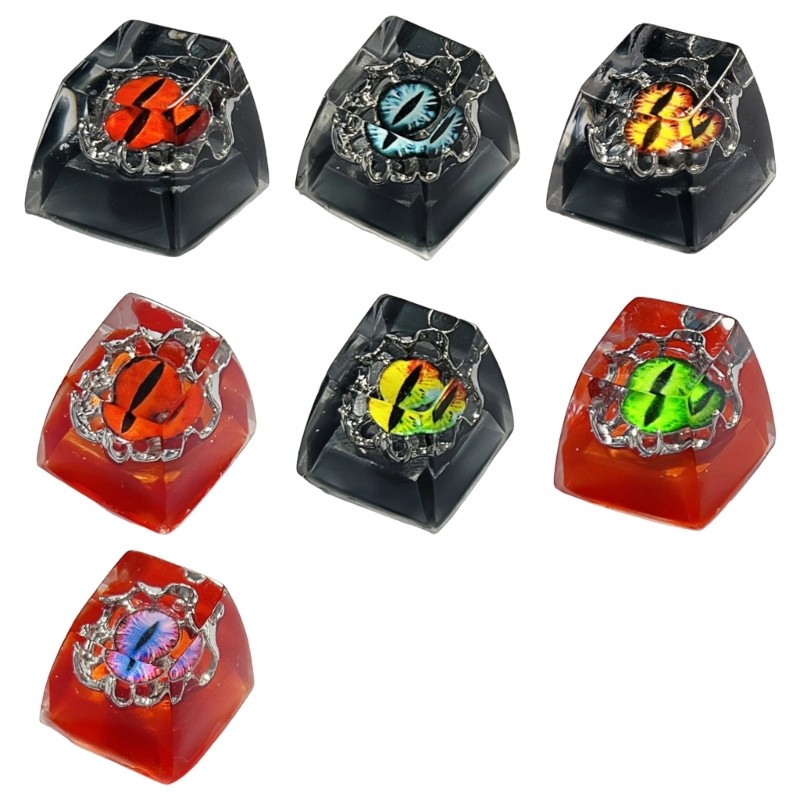 Game Resin Keycap Cartoon Eye Keycap Handmade Keycap for Game Keypad Personality