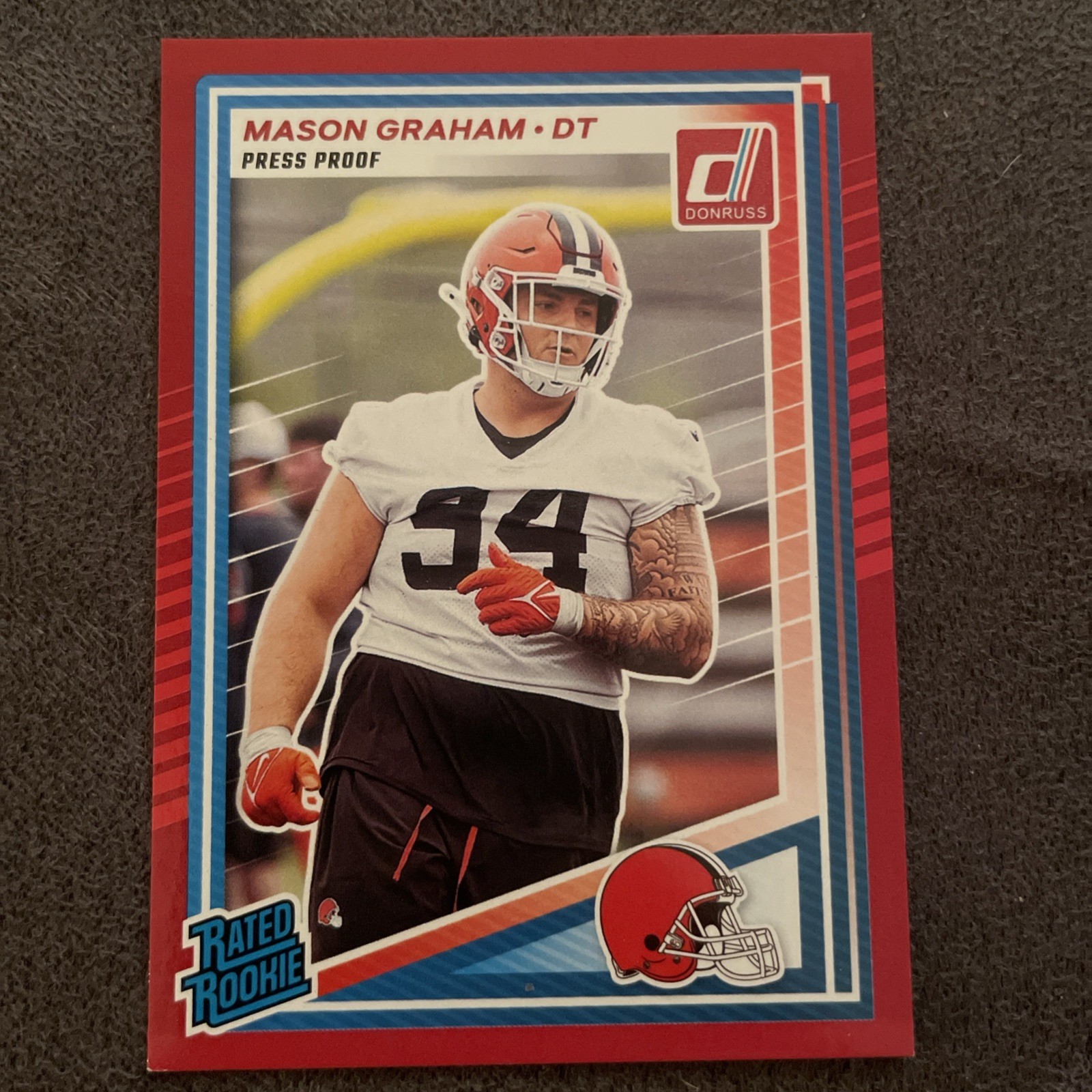 2025 Donruss Mason Graham Rated Rookie Red Press Proof Browns #340