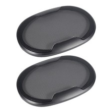 VONNST 1Pair Universal Car Speaker Grille Metal 207x174x25mm, Black