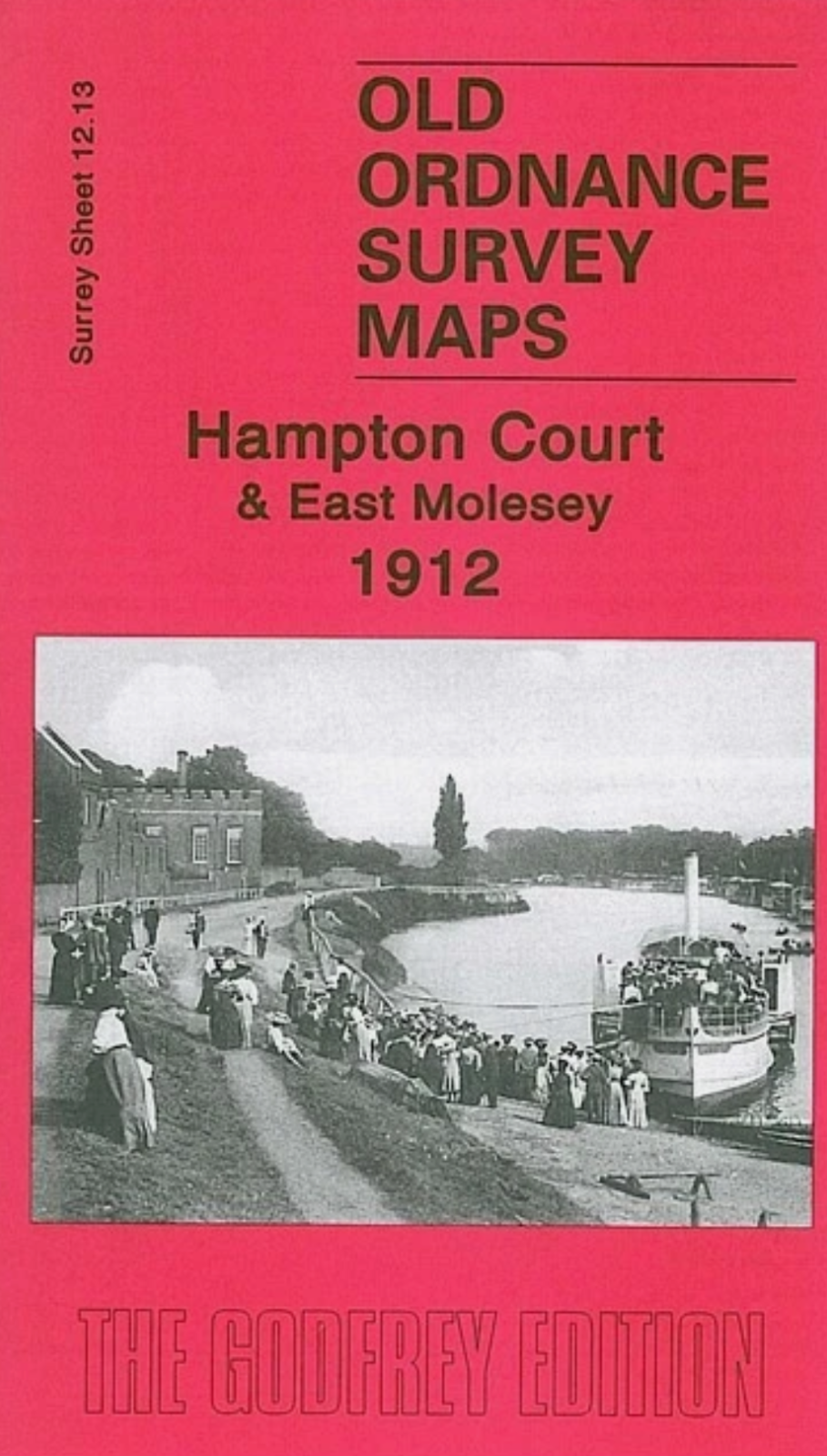 MAP OF Hampton Court & East Molesey 1912 Surrey Sheet 12.03 by Alan Godfrey NEW
