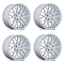 Set 4 17 Petrol Pe004 P3e Machined Brushed Gloss Silver 17x8 Wheels 5x100 35mm