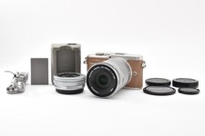 Shutter Count 1160 Olympus PEN E-PL9 Brown Dual Lens Kit EZ 14-42mm 40-150mm