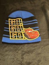 Cars Disney Lightning Mcqueen Knit Beanie Hat Kids Size