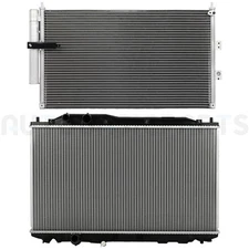 For 2006-2011 Acura CSX Honda Civic Aluminum Radiator & AC Condenser Cooling Kit