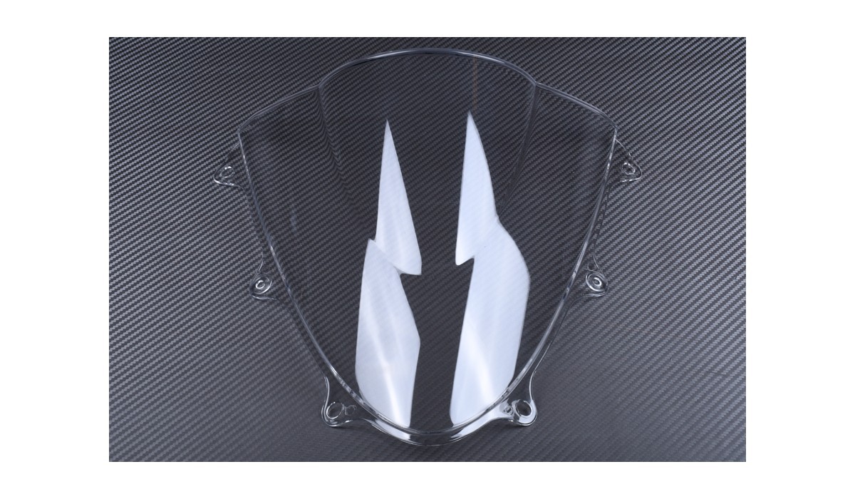 Bulle Suzuki GSXR 750 WVC4 pare-brise transparent carbone blanc moto 2011-2017