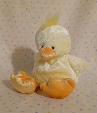 Russ Wishlings Cheeks Pastel Yellow Duck Duckling Stuffed Animal Plush 6" Velvet