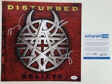 Disturbed Believe Album LP Signed Rare 12x12 Flat Photo