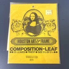 New* Houston Art And Frame Red Composition Leaf 5½x5½ 25 Fine Sheets Each Pkg.