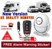 Motorhome-Caravan-Camper-Security Alarm System Entry Motion Sensor Siren+2Remote