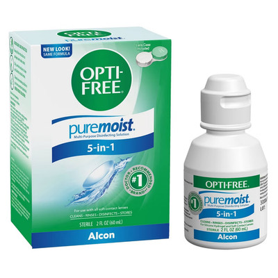 Opti-free Puremoist Multi-purpose Disinfecting Solution with Lens Case, May 2 oz