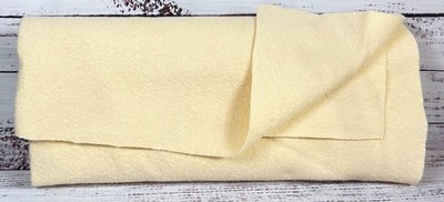 Vintage National Nonwovens Ivory White Wool Blend Felt Felted Boil Homespun BTHY