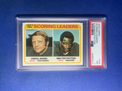 PAYTON 1978 TOPPS #334 SCORING LEADERS - PSA 7 NM - CHICAGO BEARS *14566
