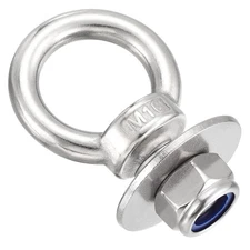 Shoulder Eye Bolt with Spring Washers, Flat Washers, Lock Nuts (M16x26mm) 2Set