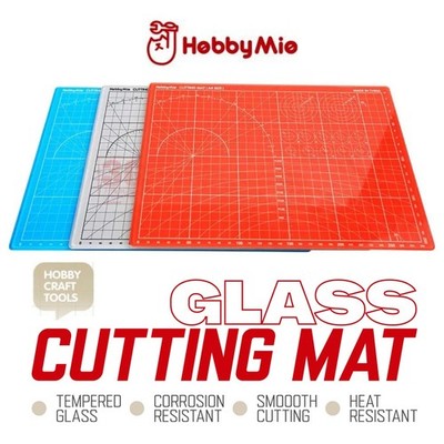 Hobby Mio: Glass Cutting Mat   A4 Size Tempered Glass Surface   3 Color Options