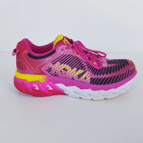 Hoka One One Arahi Pink Running Shoes Women's US 7.5 Sneakers Athletic Ortholite