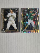 2025 Topps Chrome Nick Kurtz  Raywave RC Lot – Athletics – USC178/USC180 (2)