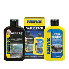 Rain Repellent & Anti-Fog Treatment Value Pack - Hydrophobic Formula for Clear V