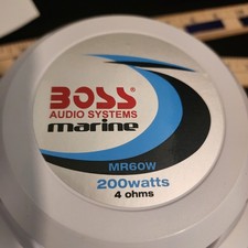 Boss Marine Audio MR60 6.5" Round Speakers - White - Pair MR60W 200 watts 4ohms