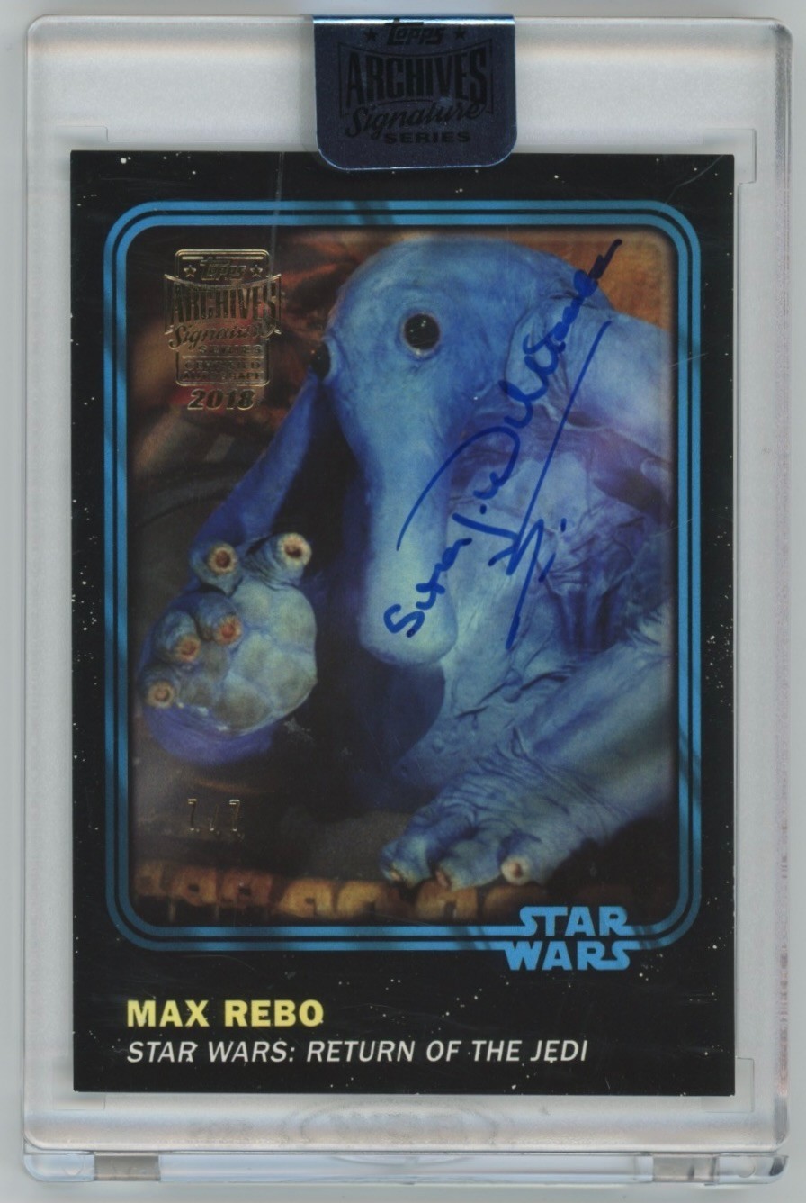 2018 Topps Archives Star Wars Signature Series Simon Williamson Max Rebo Auto /7