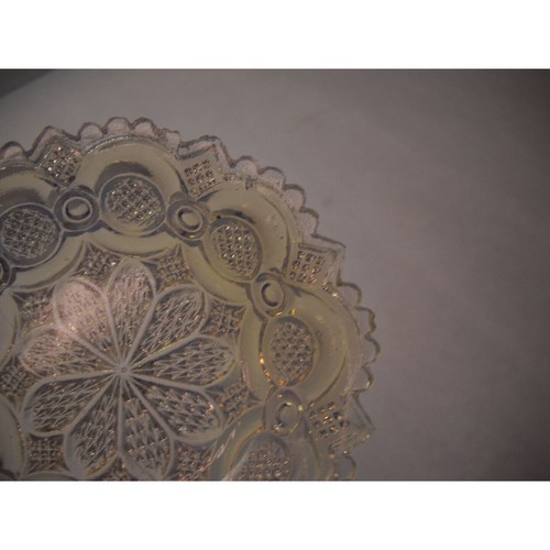 VINTAGE Boston SANDWICH Lacy OPALESCENT Flint Glass ROMAN Rosette DEEP Cup Plate - Picture 5 of 6
