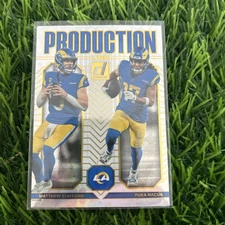 2025 Panini Donruss Football Production Line #1 Matthew Stafford, Puka Nacua F46