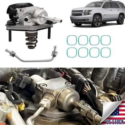 #ad For Yukon For Sierra 1500 Direct Injection High Pressure Fuel Pump W Fuel Line $185.99