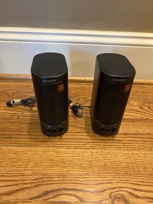 SONY SRS-58 ACTIVE SPEAKER SYSTEM Stereo Pair Built-in Amplifier for Discman