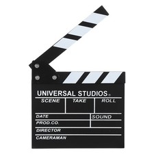Wooden Movie Film Clapboard 7.68x7.87" Movie Theater Decor, U-Black
