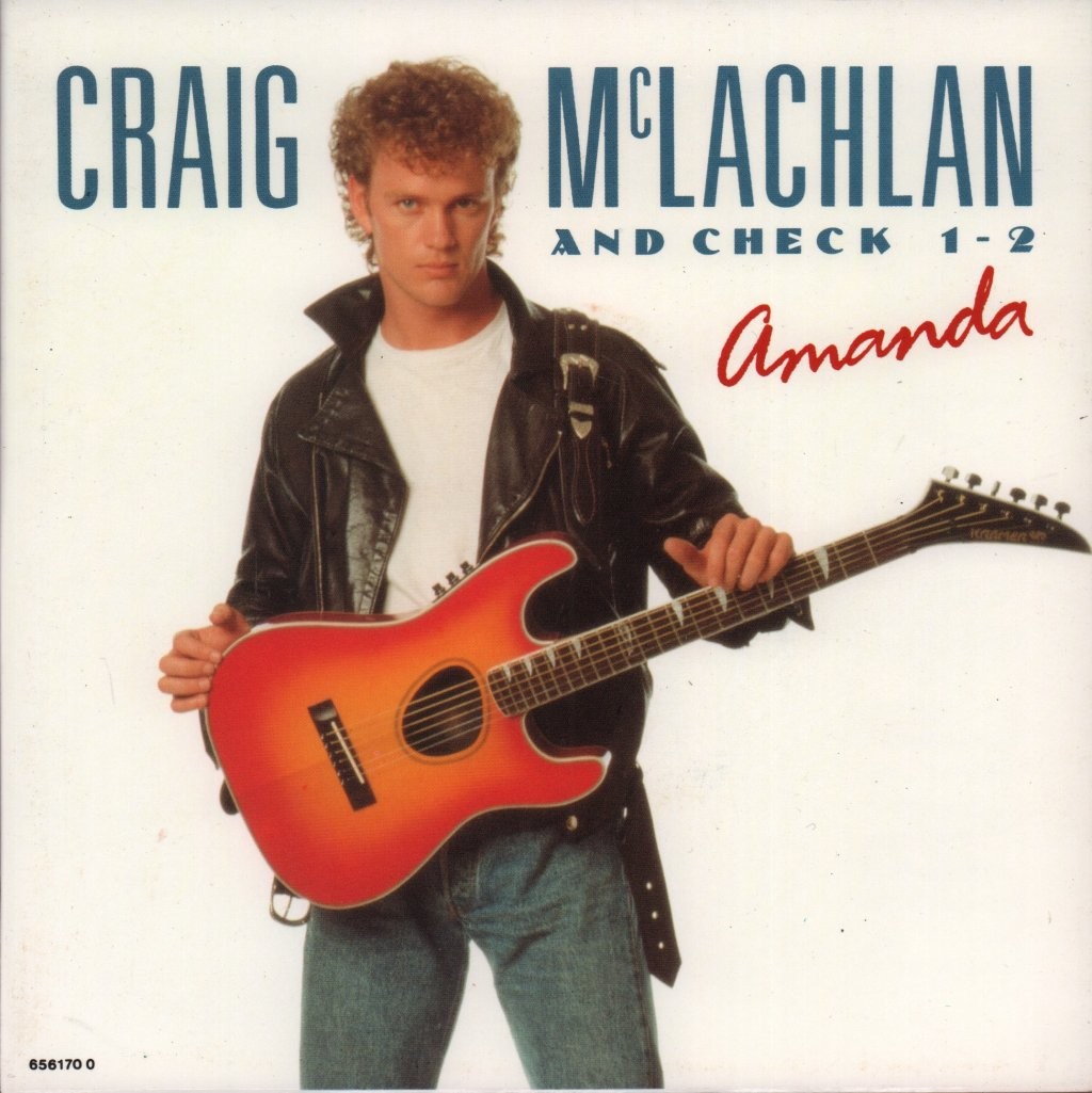 Craig McLachlan and Check 1-2 Amanda 7"" vinyl UK Epic 1990 limited edition pop