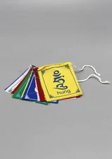 Mini Om Mani Tibetan Prayer Flags for Cars, Altars and Indoor Decor, Small Flags