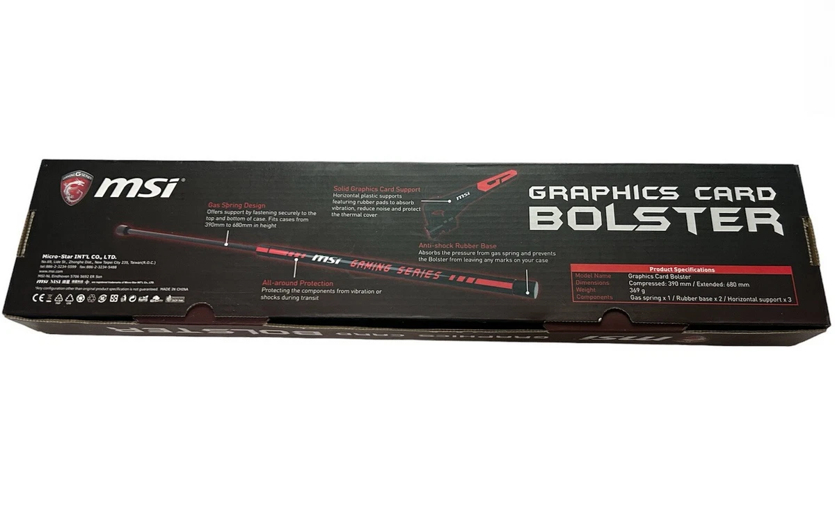 Graphics card bolster clearance