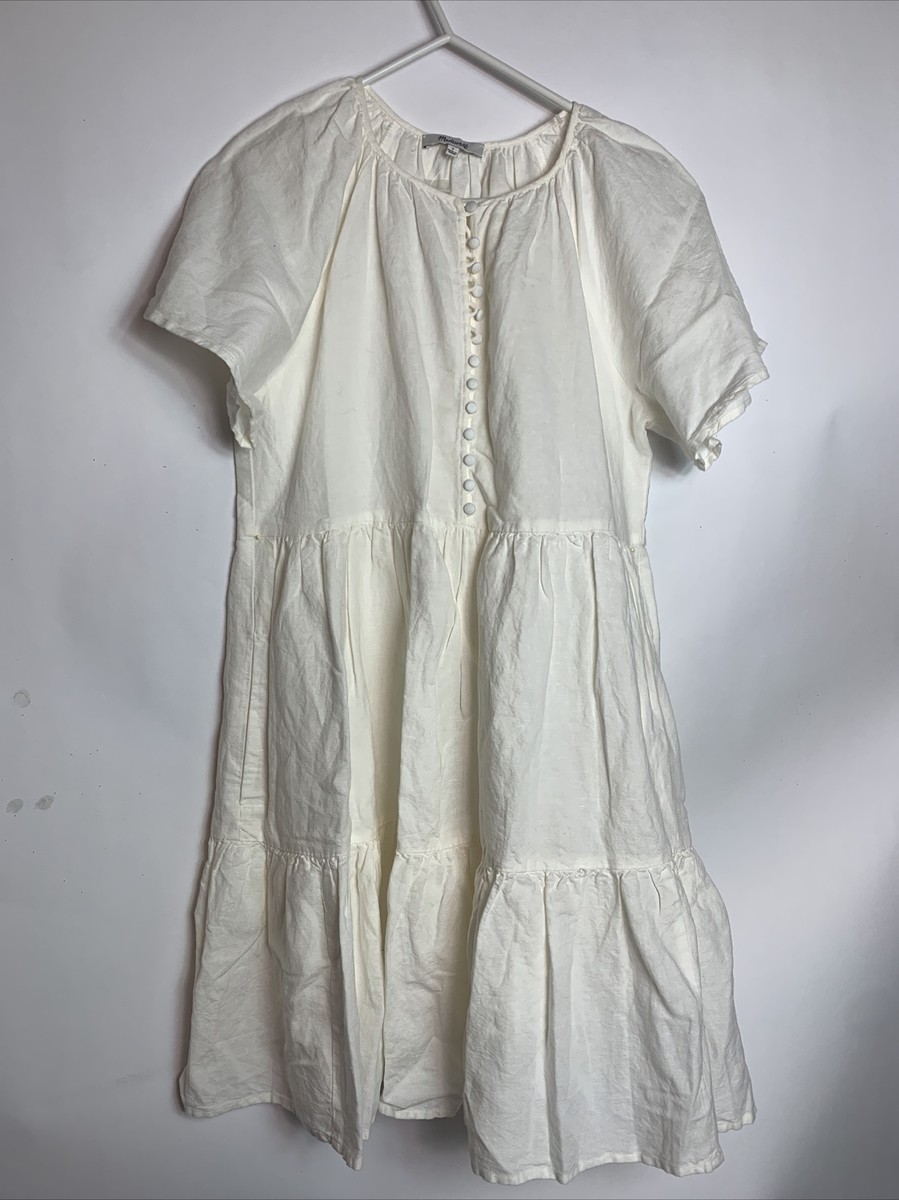Madewell Womens Linen Blend Short Sleeve Dress Size S Madewell Womens Linen Blend Short Sleeve Dress Size S