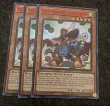 YUGIOH! 3x Quickdraw Synchron LDS3-EN117 RED Ultra Rare Yu-Gi-Oh!