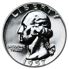 GEM PROOF 1957 Washington SILVER Quarter ULTRA NICE COIN!