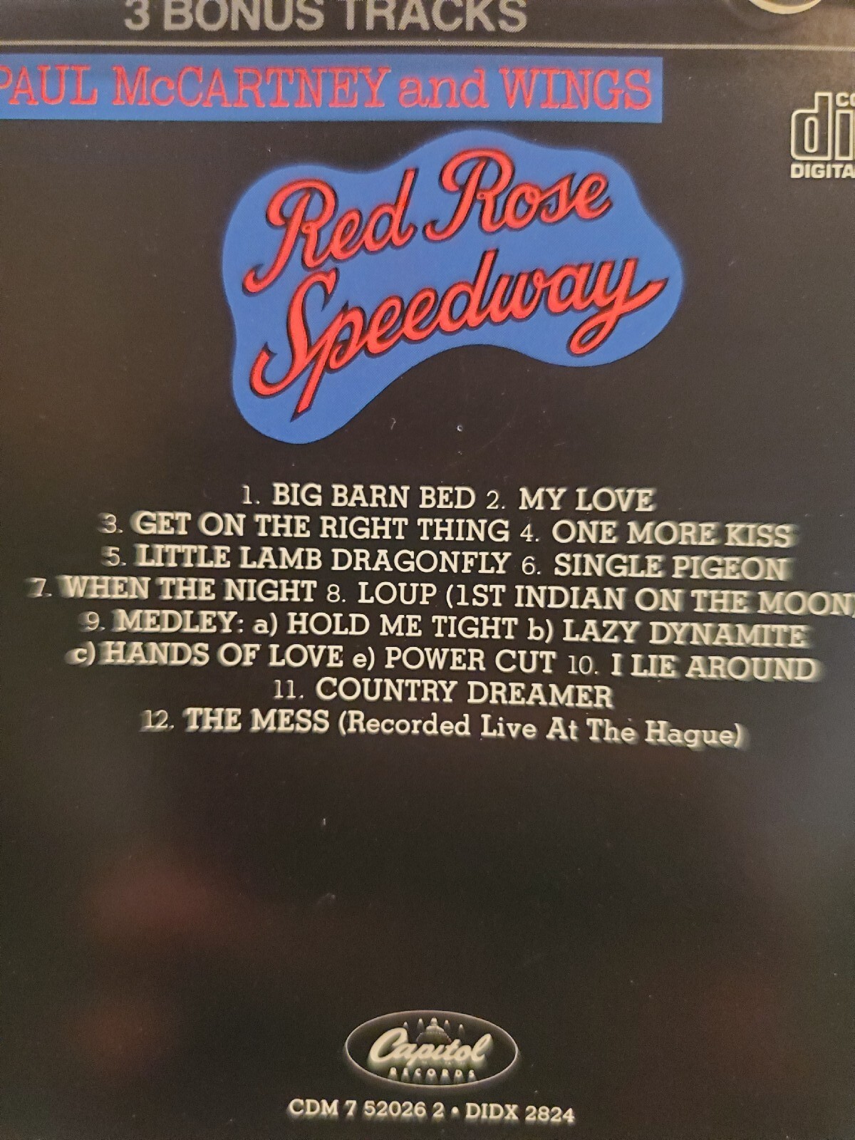 Paul McCartney/Wings CD Red Rose Speedway CD, Jul1996, Capitol Good Used! 77775202625 eBay