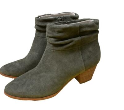 Olive Carolina Suede Scrunch Boots 