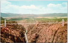 Royal Gorge Suspension Bridge Canon City Colorado Arkansas River VTG Postcard