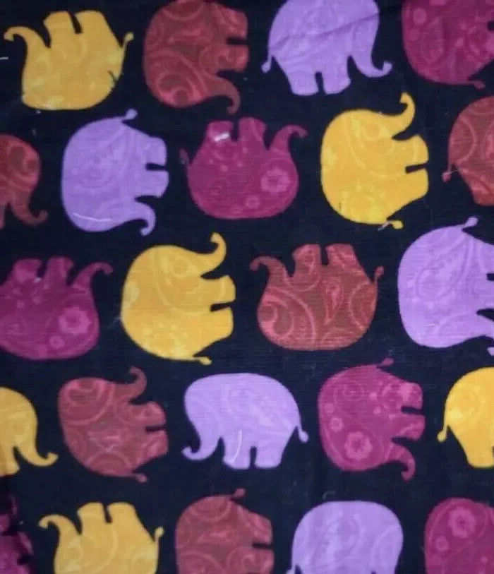 jungle elephant fun fabric ribbed length piece 23 x 21 inch
