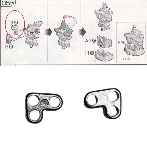 For RG 1/144 RX-0 Banshee Unicorn Full Armor Model 2Pcs Metal Replace Parts NeUb - Picture 8 of 8